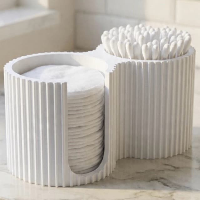 Porta Cotonetes e Algodão - Elegância e Praticidade, Fácil de Limpar