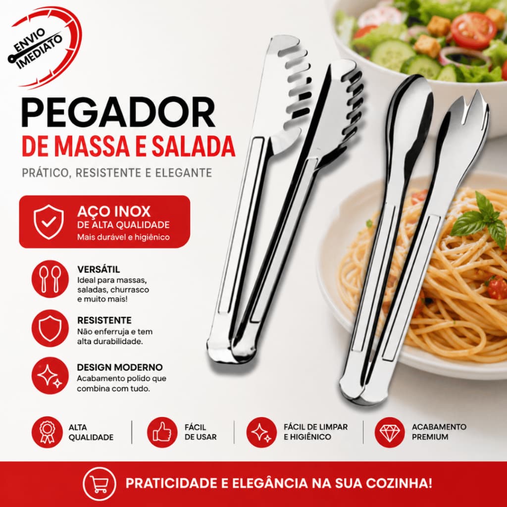 Pegador Massa Universal Aço Inox Restaurante Padaria Lanchonete Hotel Buffets