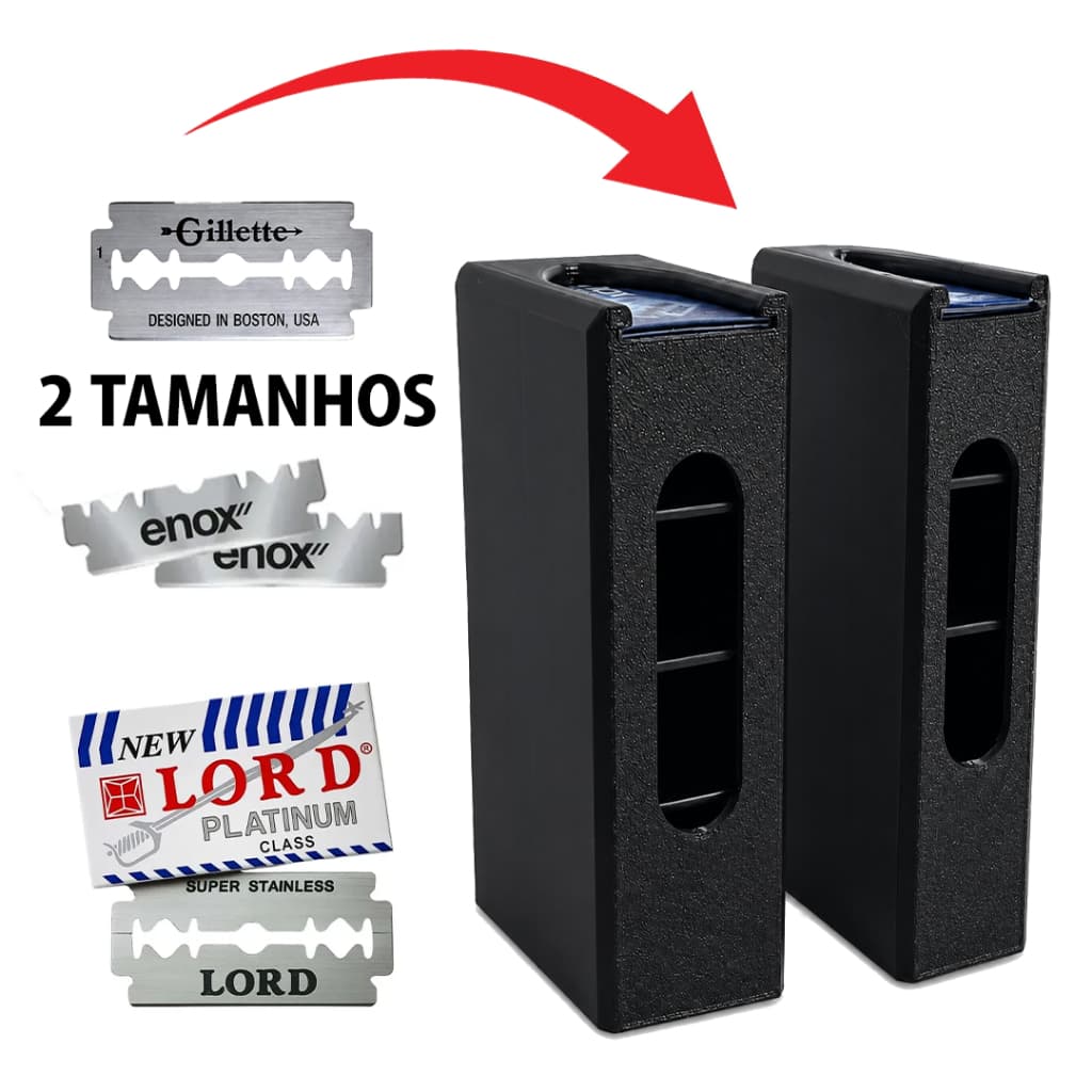 Dispenser para Lâminas de Barbear - Suporte para laminas barbearia - Organizador