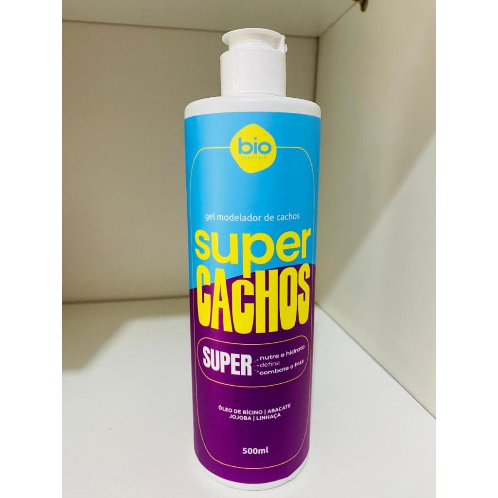 Gel Modelador de Cachos Super Cachos Biovegetais 500ml
