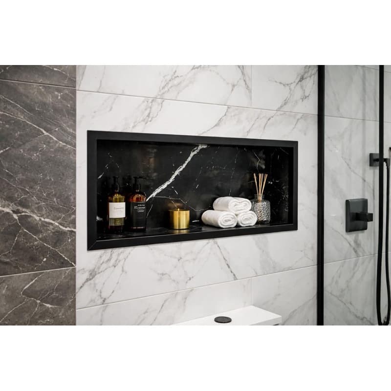 NICHO PORCELANATO PARA BANHEIRO 80x35 PROFUNDIDADE DE 10 CM DE EMBUTIR NA PAREDE PORTA SHAMPOO.