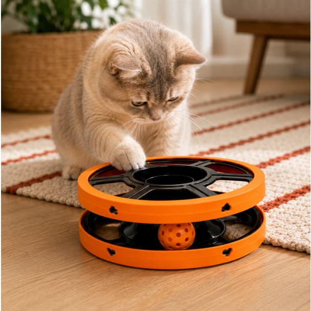Brinquedo Para Gatos com Bolinhas Enriquecimento Ambiental Antiestresse Para Filhotes E Adultos