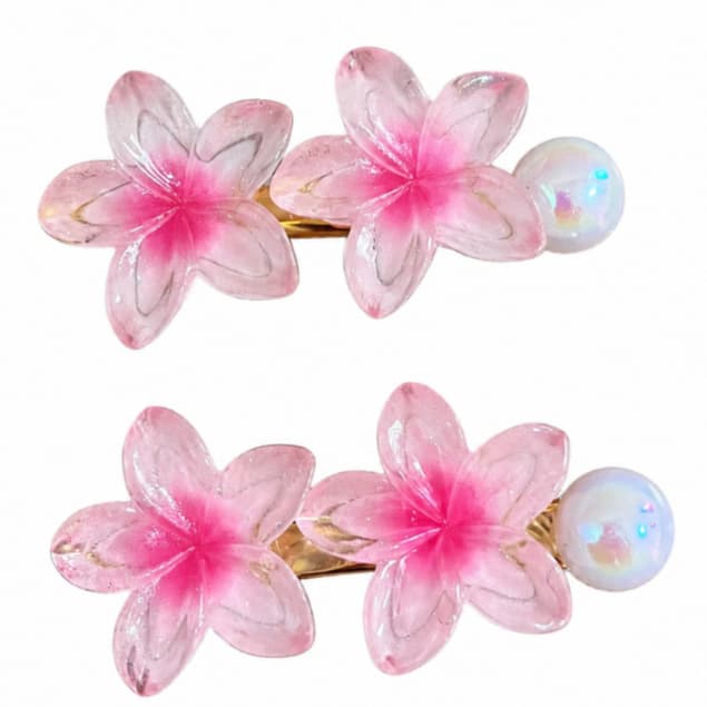 🌸 Kit com 2 Presilhas de Cabelo com Flores 🌸 - acessórios femininos