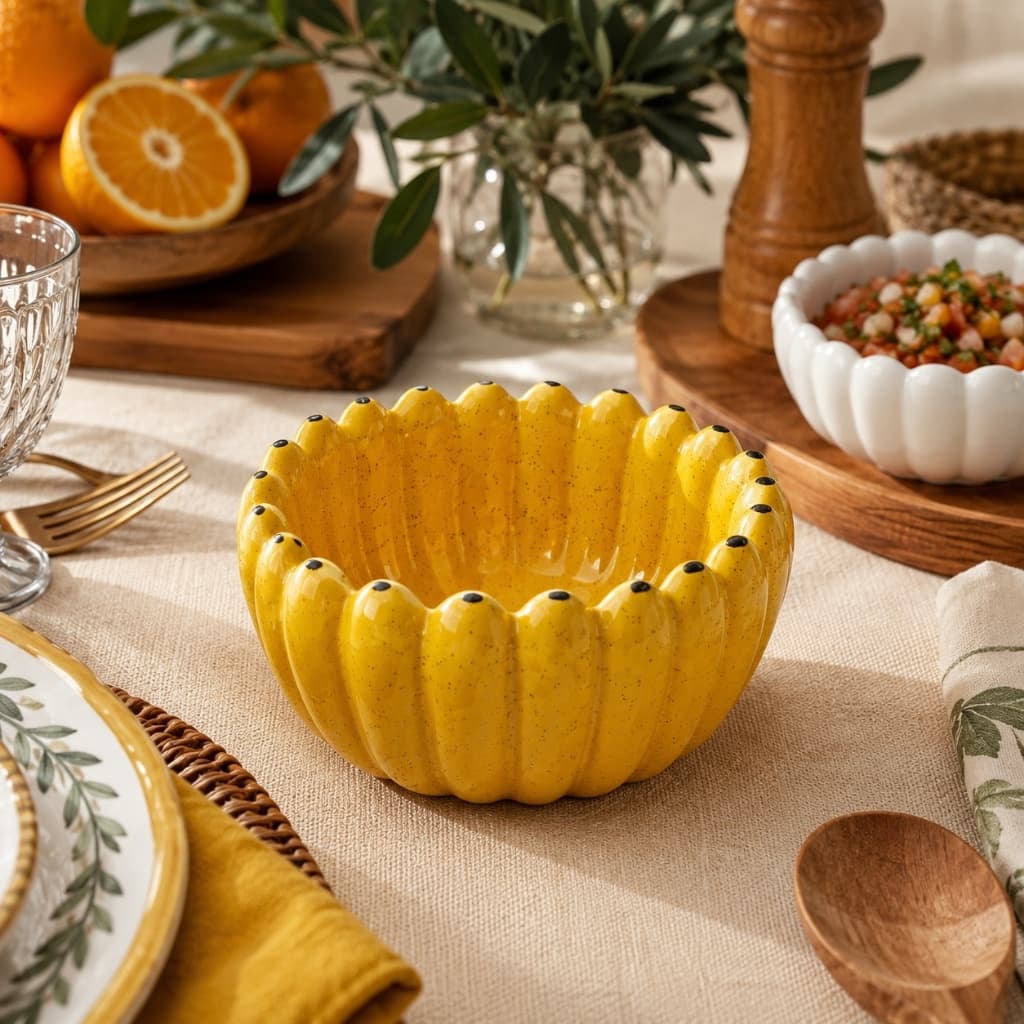 Cumbuca de Cerâmica Banana Decorativa