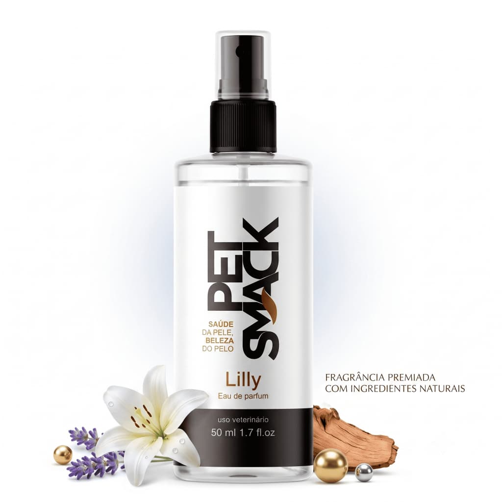 Pet Smack Lilly Perfume 50ml Pelos e Pelagem Hidratadas e Perfumadas Cães e Gatos Centagro