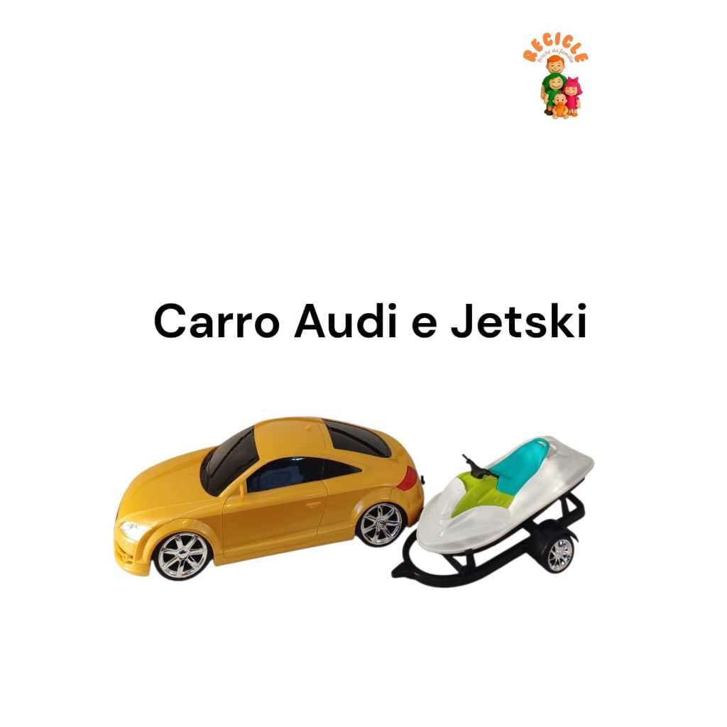 🚗 Carro Esportivo com Jetski – Infantil (RECICLE MAMÃE E BEBÊ)
