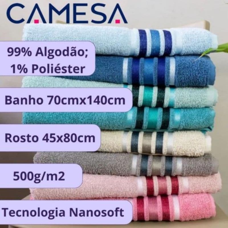 Toalha De Banho grande 0.70cmx1.40m Algodão Vários modelos Conforto E Alta Absorção