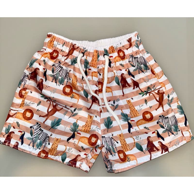 Bermuda Short Tactel Grossp Premium Estampas Tamanho Infantil 2 4 6  Anos Liso Praia Piscina Verão Com Elástico