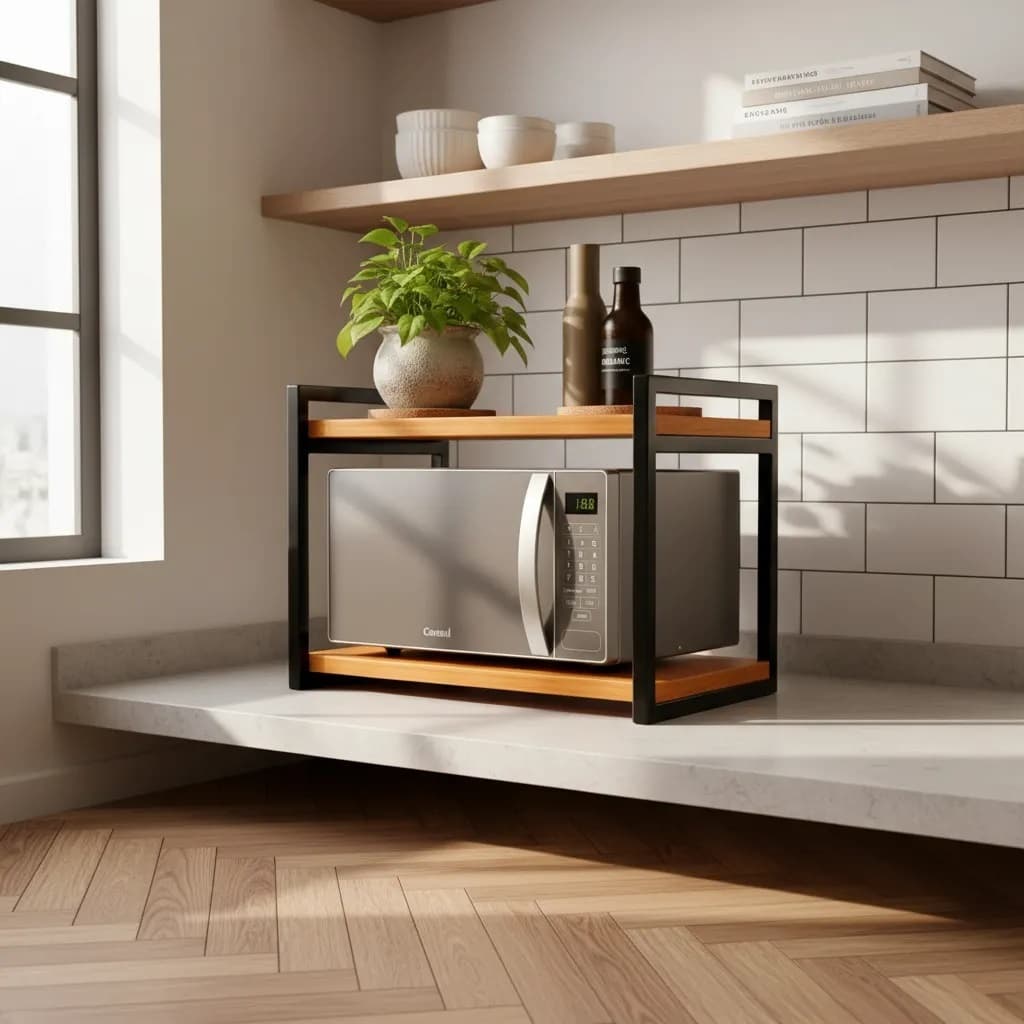 Prateleira Suporte Forno Microondas Em Ferro 60 cm