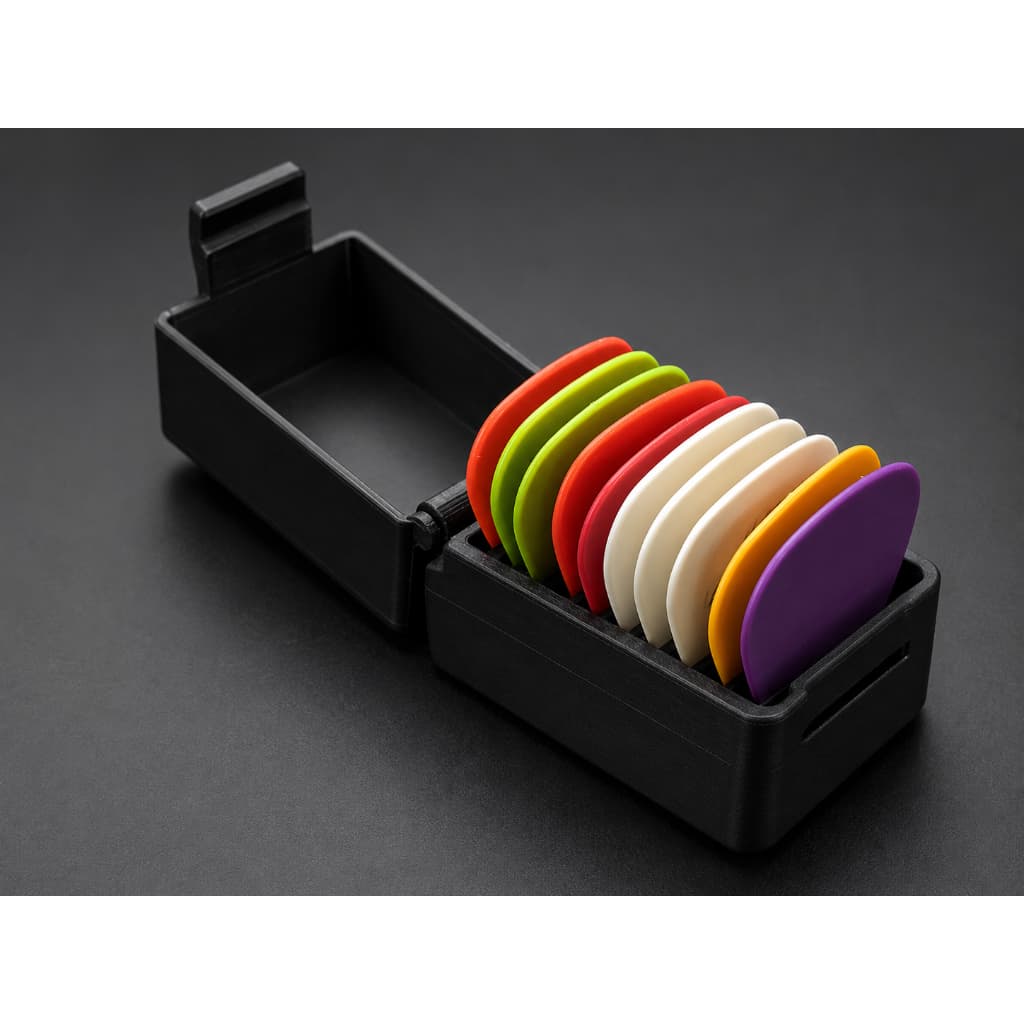 Porta Palhetas para Guitarra | Estojo Organizador de Palhetas Compacto com Tampa
