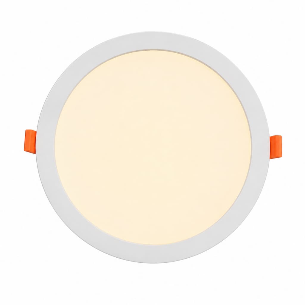 Plafon LED Infinito 18W – Redondo de Embutir (Luz Quente)