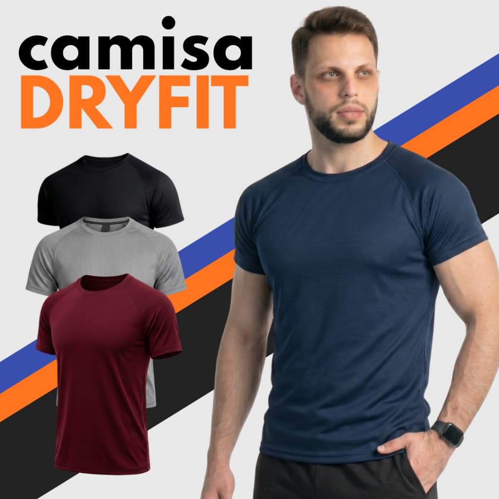 Camisa Masculinas Dry Fit Manga Curta para Academia Treino Slim Fit Tecido Furadinho Raglan