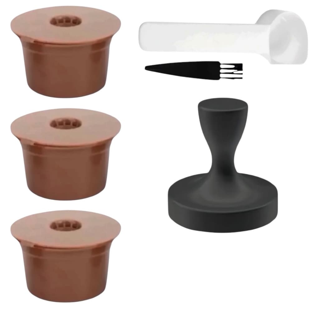 Kit 3 Cápsulas Reutilizáveis Tamper Compatível Três Corações Café Cafeteira