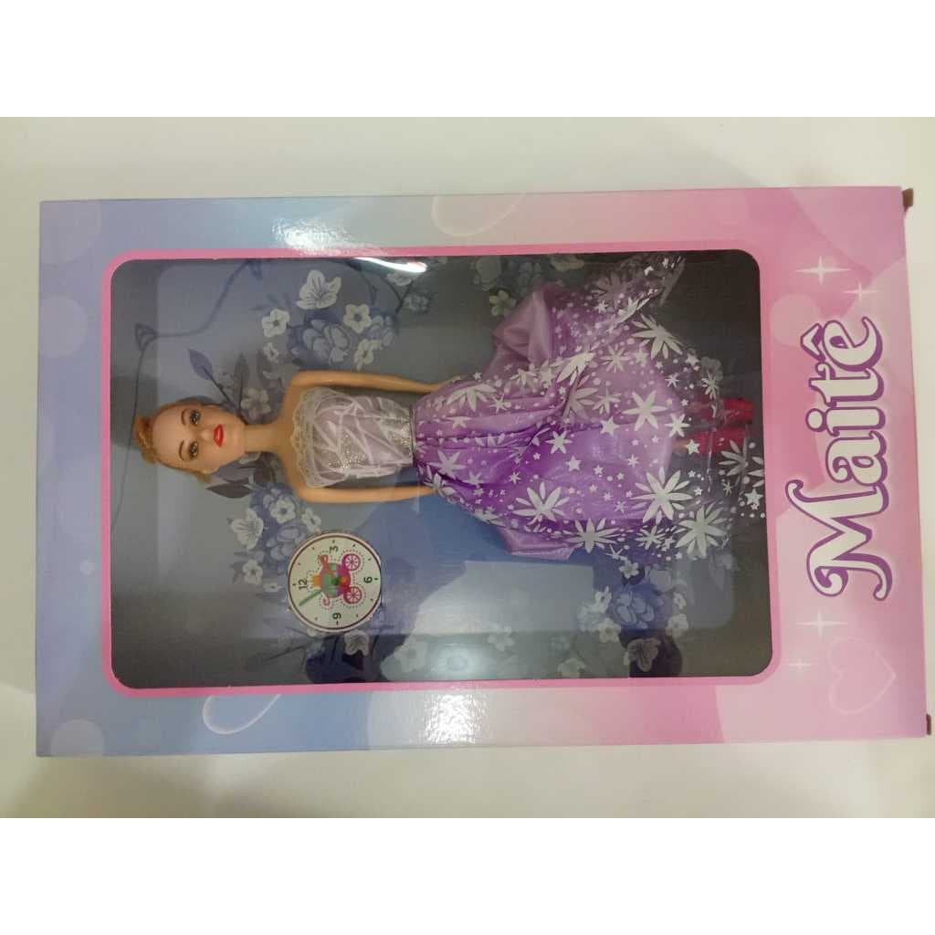Boneca Estilo Princesa com Roupa, Sapatos e Acessórios – Boneca de Plástico Fashion para Brincar e Presentear Crianças