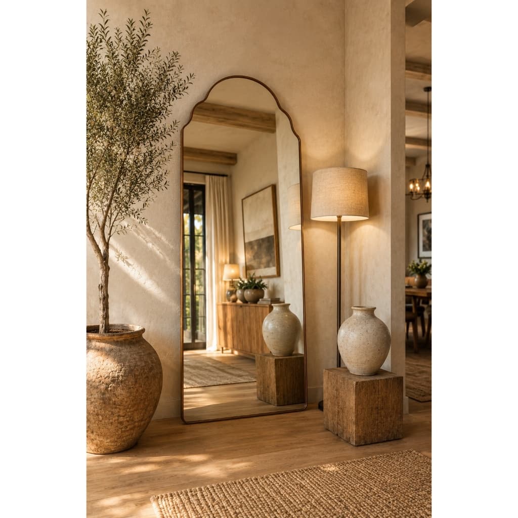 Espelho Grande Taj Mahal 160x55cm Corpo Inteiro para Quarto Sala Hall Closet