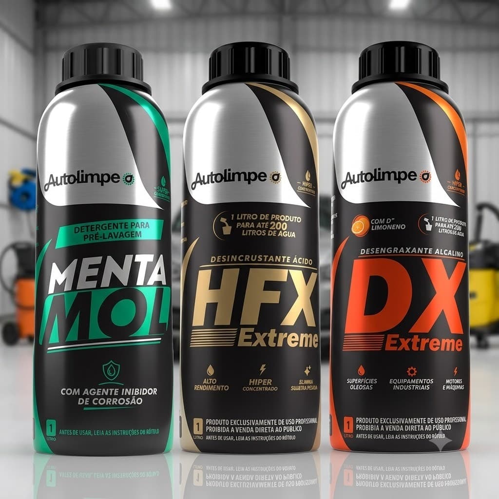 Kit de Limpeza Profissional sAutolimpe - MentaMol, HFX Extreme e DX Extreme