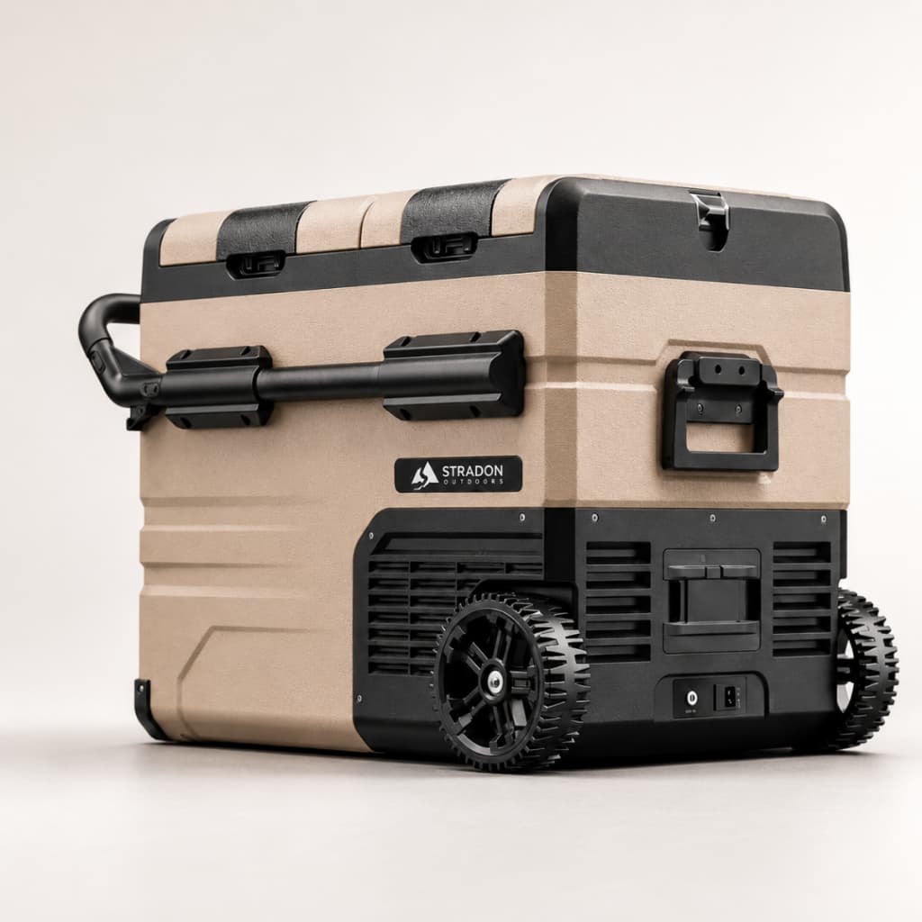 Geladeira Portátil Dual Zone com Bateria Quadrivolt para Camping e Viagem