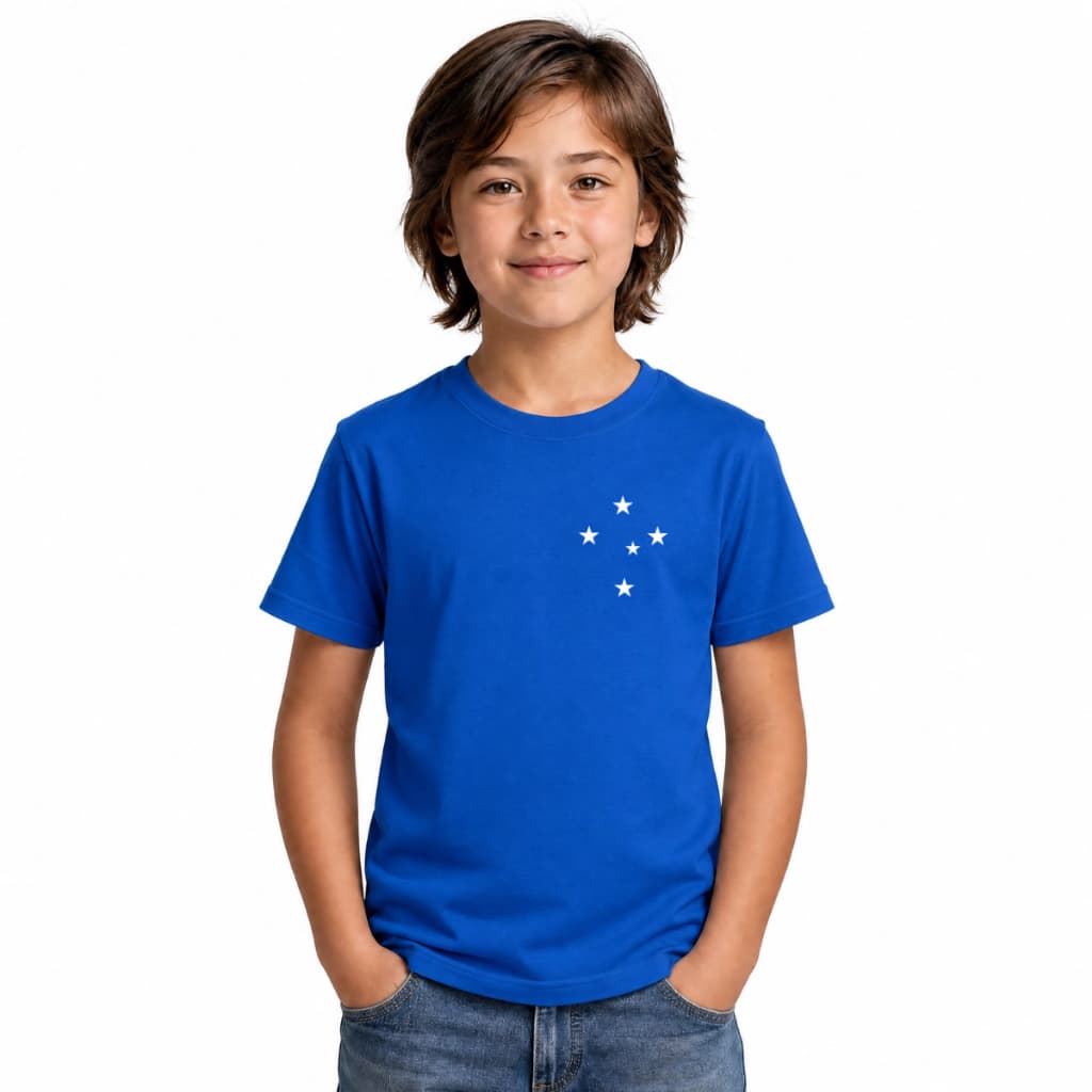 Camiseta Infantil Time Raposa Seca Rápido Cruzeiro Infantil Juvenil Maior de minas