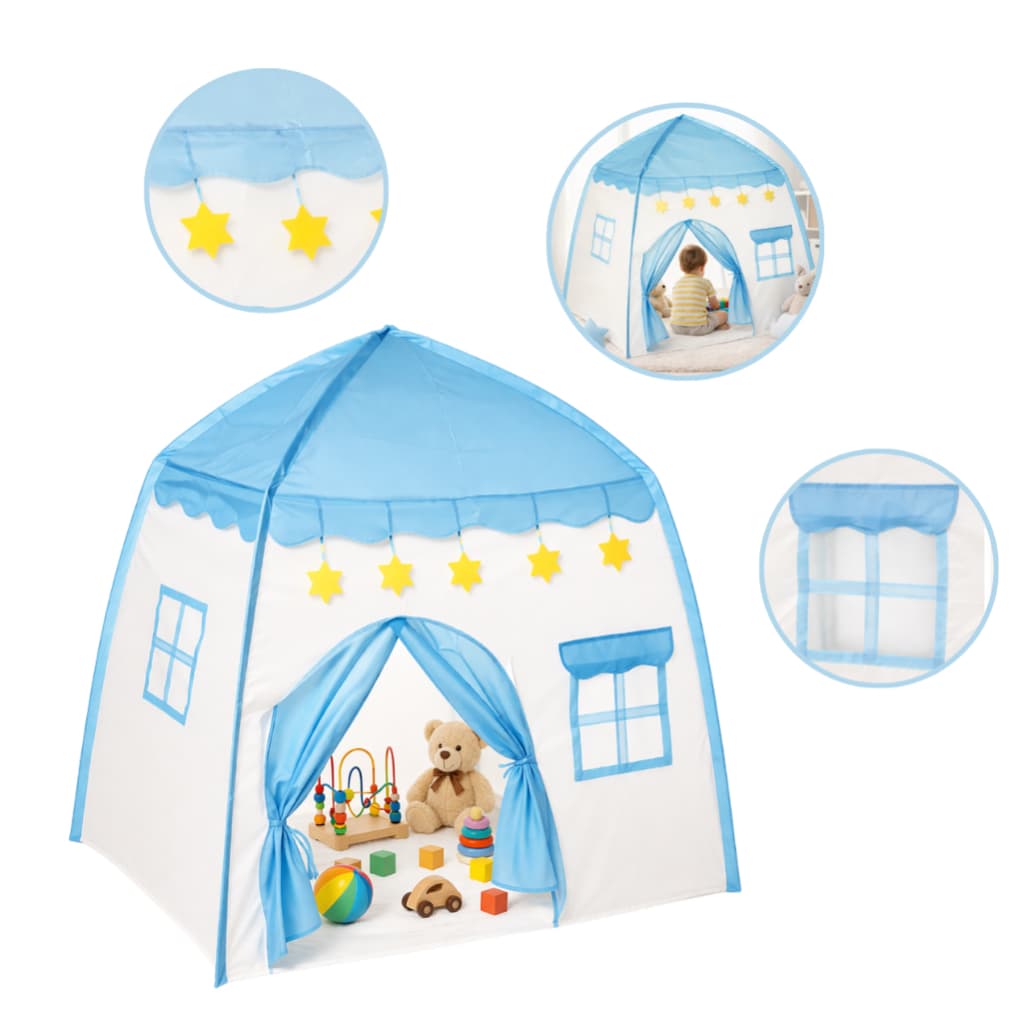 Barraca Tenda Cabana Infantil Toca Casinha Azul Menino