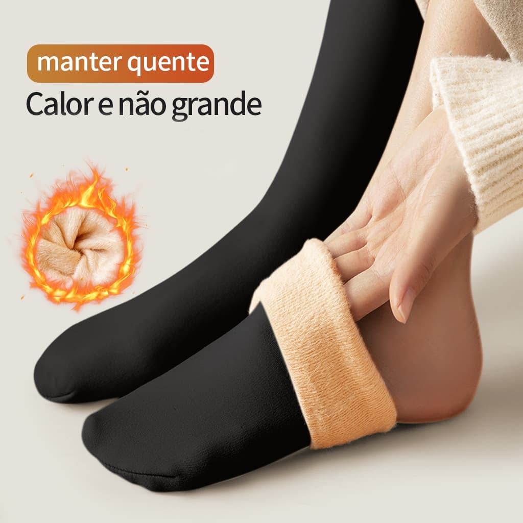 3/6/12 Pares Meias Térmicas Inverno Pelucia Algodão Unissex Quentinhas