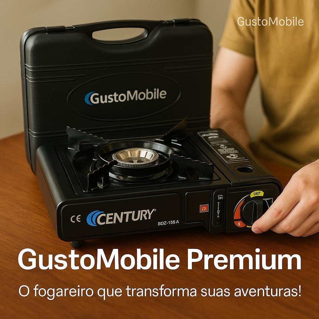 Fogareiro Portátil Camping Cozinha Acendimento Automático Leve