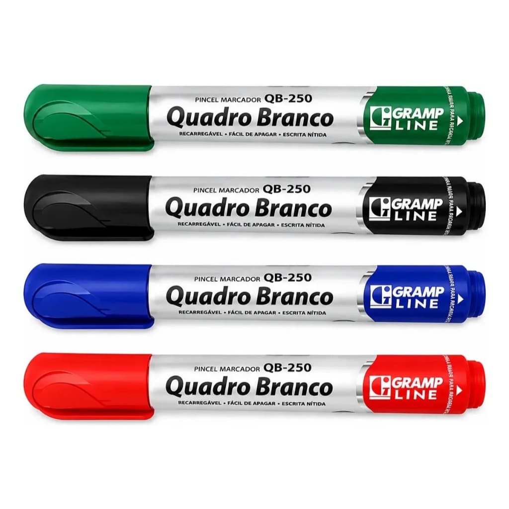 Marcador Quadro Branco Qb-250 - 4 Unid - Gramp Line