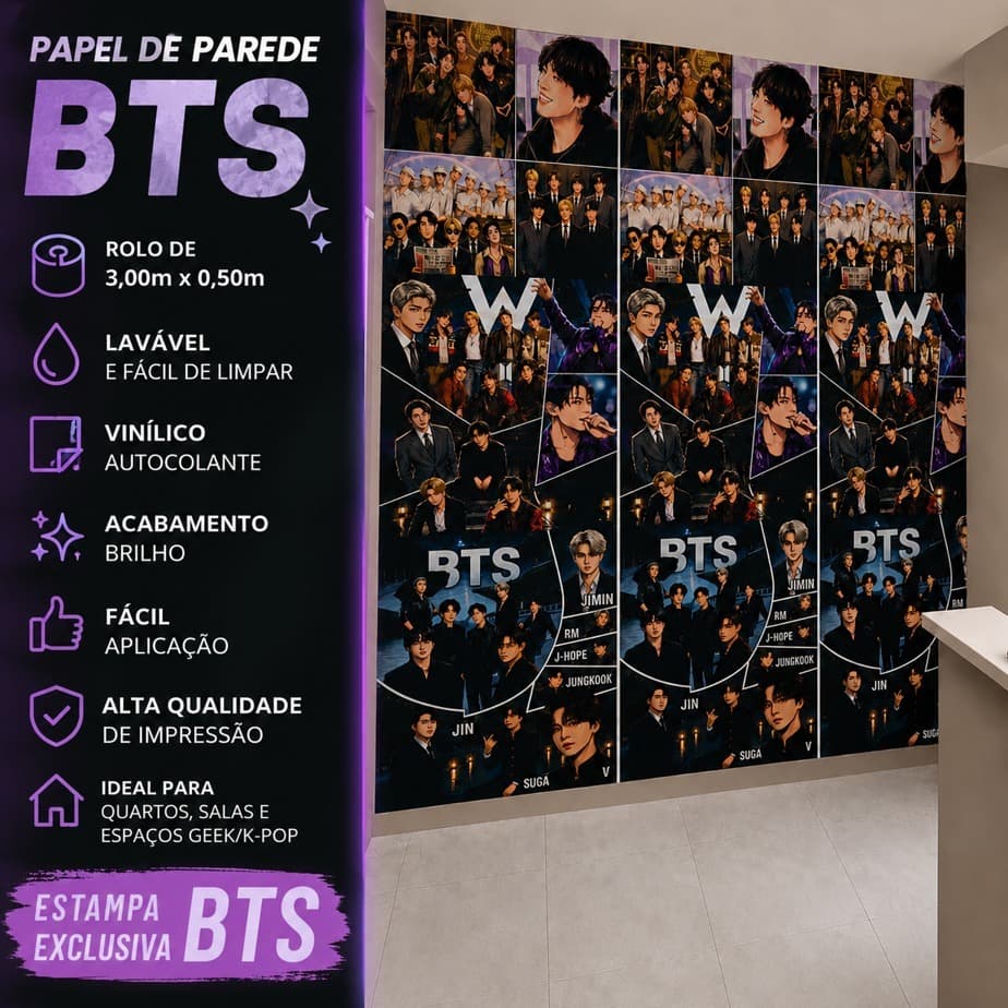 Papel de Parede K-Pop Idol Coreano para Quarto