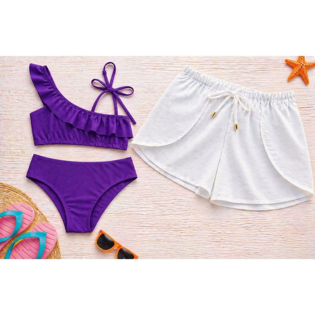 kit de praia| biquini infantil e juvenil | roupa de banho | biquini menina