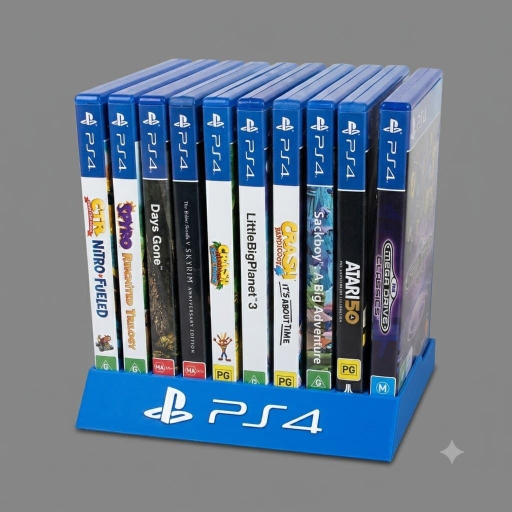 Suporte para Jogos PlayStation 4 PS4 Organizador Porta 10 Mídias Expositor Gamer Resistente