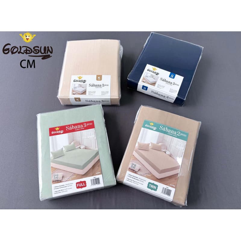 ogo de Lençol Queen Goldsun 3 Peças com Elástico Alto 40 cm – Toque Macio – Fronhas 52×75 cm