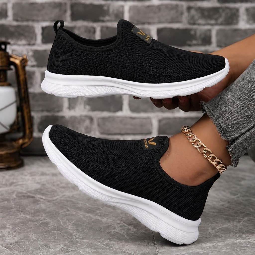 Tênis Feminino Meia Sneaker Leve Flexível Para Caminhada