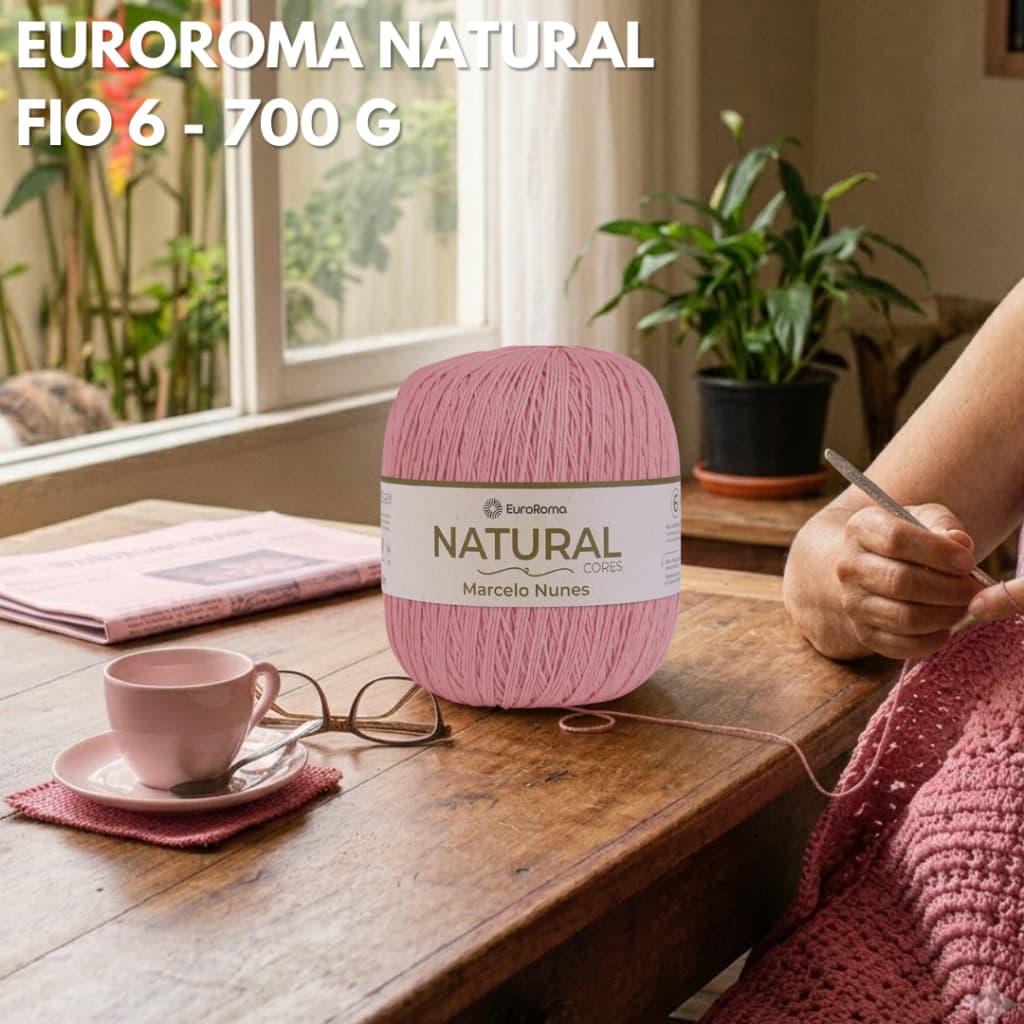 BARBANTE EUROROMA NATURAL / MARCELO NUNES FIO 6 700g - ESCOLHA AS CORES.