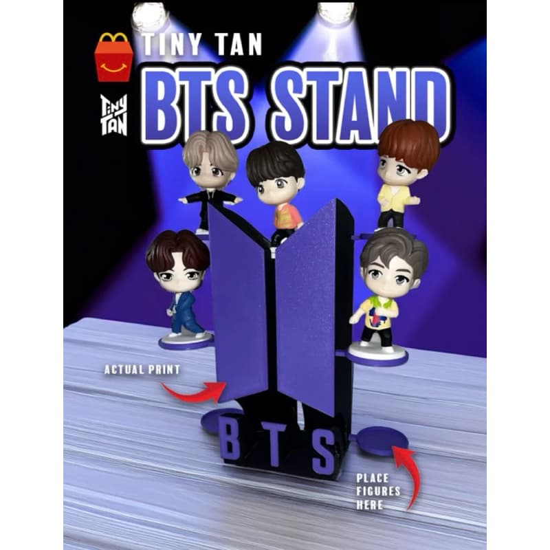Suporte Exclusivo BTS TinyTAN – Para Coleção McD (sem bonecos)
