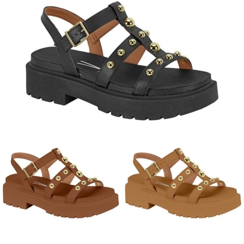 Sandália Papete Feminina Vizzano Flatform Conforto 6499
