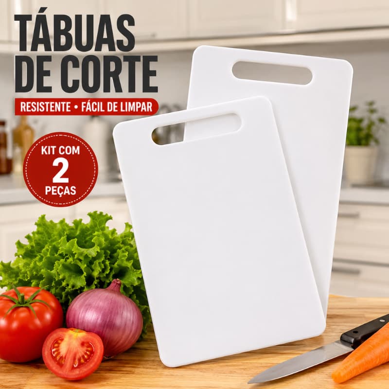 Kit 2 Tábuas Tábua Para Corte De Carne De Plástico Cozinha-top chef  3993|3992| Promoção