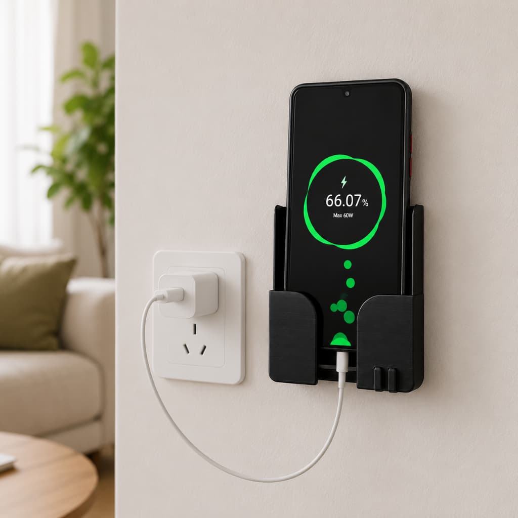 Suporte Para Celular E Controle Remoto TV Parede Adesivo Organizador Multiuso Sem Furo