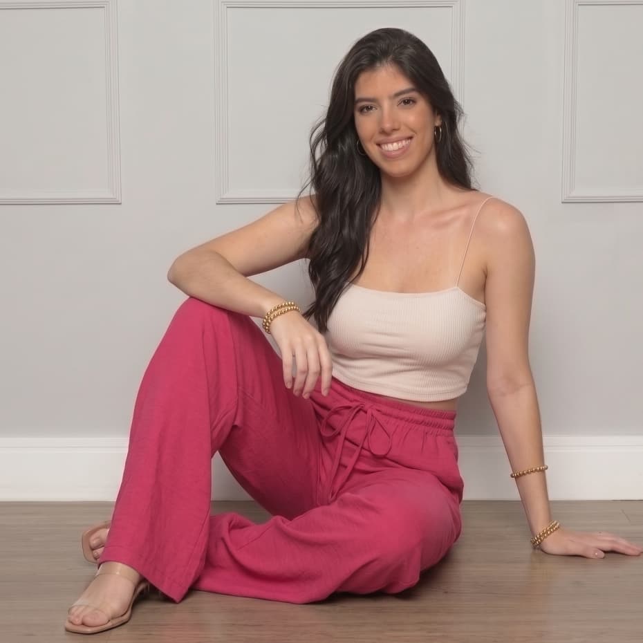 Calça Feminina Pantalona Duna Com Bolso Premium