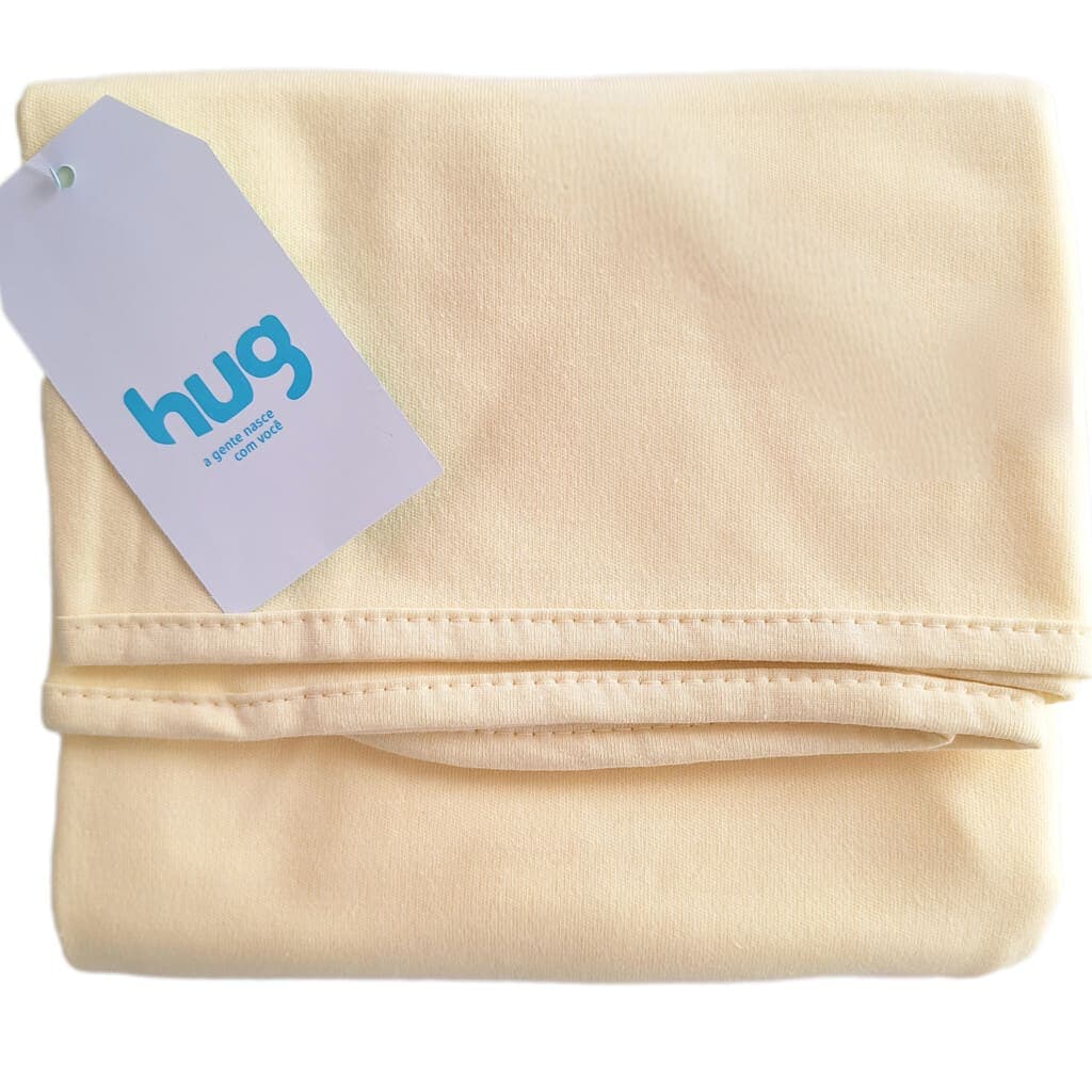 Cueiro Bebê HUG Amarelo Liso Suedine 100% Algodão
