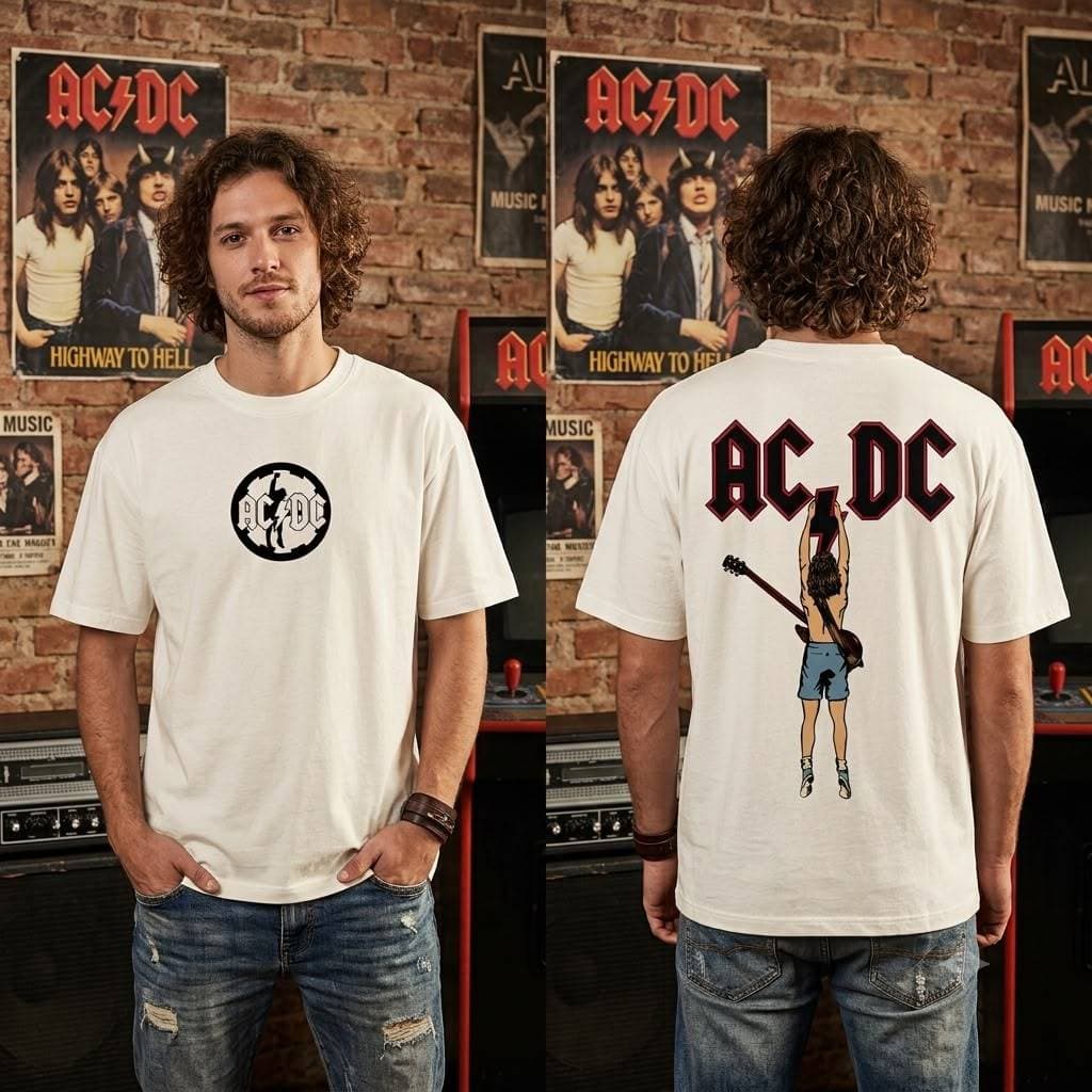 Camiseta Unissex Estampa Vintage - Tendência e Versatilidade Camiseta Estampada Rock Banda De Rock 100% Algodão