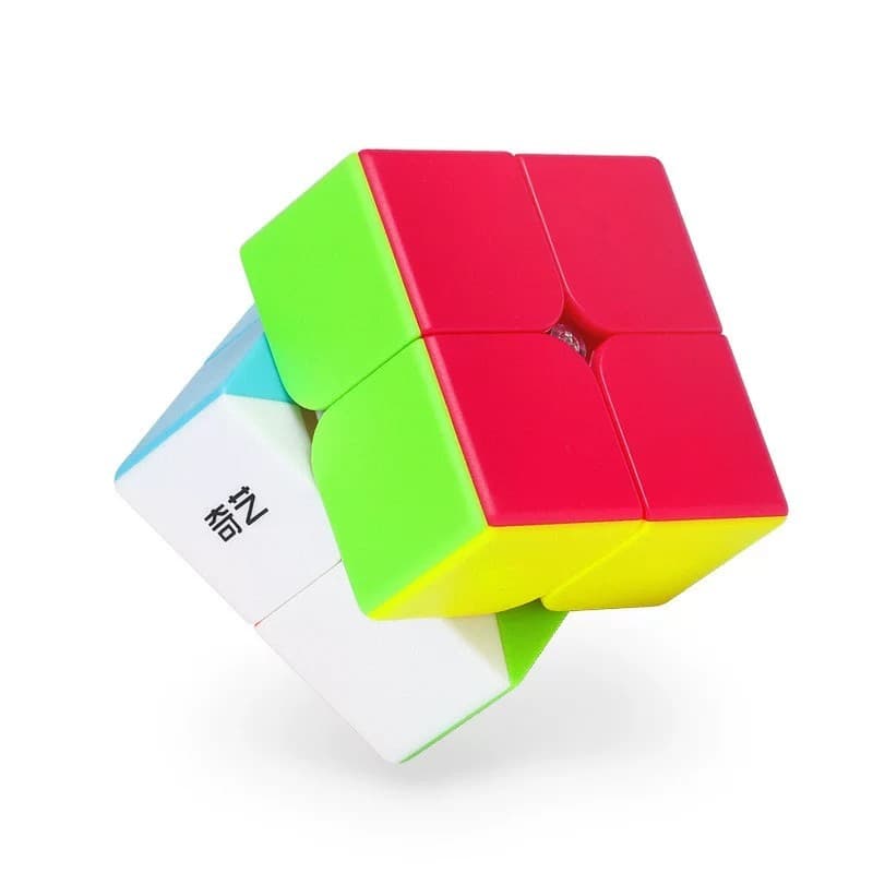 Cubo 2x2 Qiyi Qidi S2 Sem Adesivos, Cubo Educacional Compacto Regulável, Resistente a Quedas para Crianças e Iniciantes