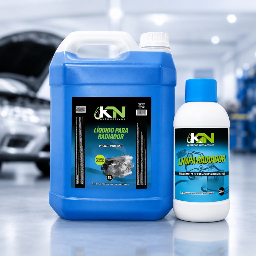 Aditivo Para Radiador Azul 5L + Limpa Radiador Limpeza e Proteção Motor