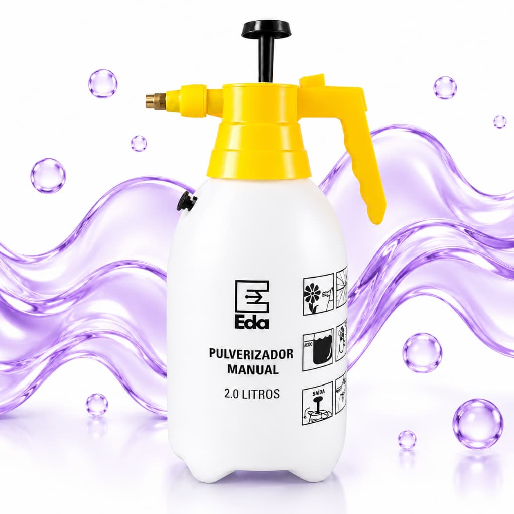 Pulverizador Manual EDA 2L Para Jardim Plantas Limpeza Multiuso ardinagem Agricultura