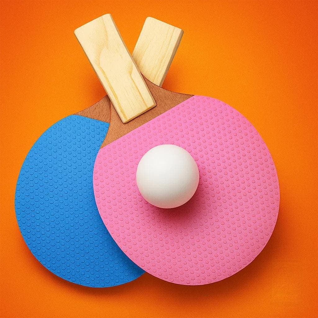 Kit Ping Pong 2 Raquetes 1 Bola - Esporte Tênis de Mesa para Família e Amigos