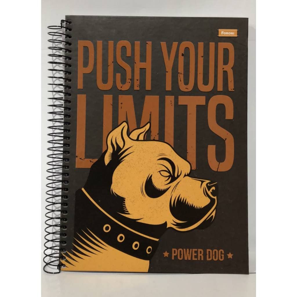 Caderno Power Dogs | Caderno Universitário Foroni | Material Escolar | Papelaria