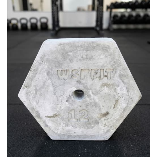 Par de Anilhas de 24kg - Cimento - Anilhas de treinamento - 2 Anilhas de 12 kg - Anilhas sem acabamento