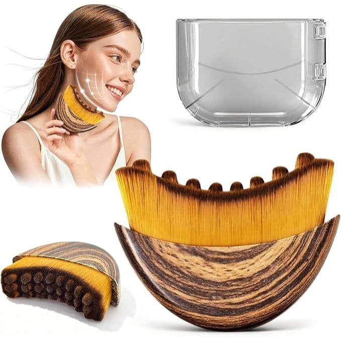 Escova De Massagem De Drenagem Linfática  , Ferramenta Ergonômica Macia Para Contorno Facial E Mandíbula