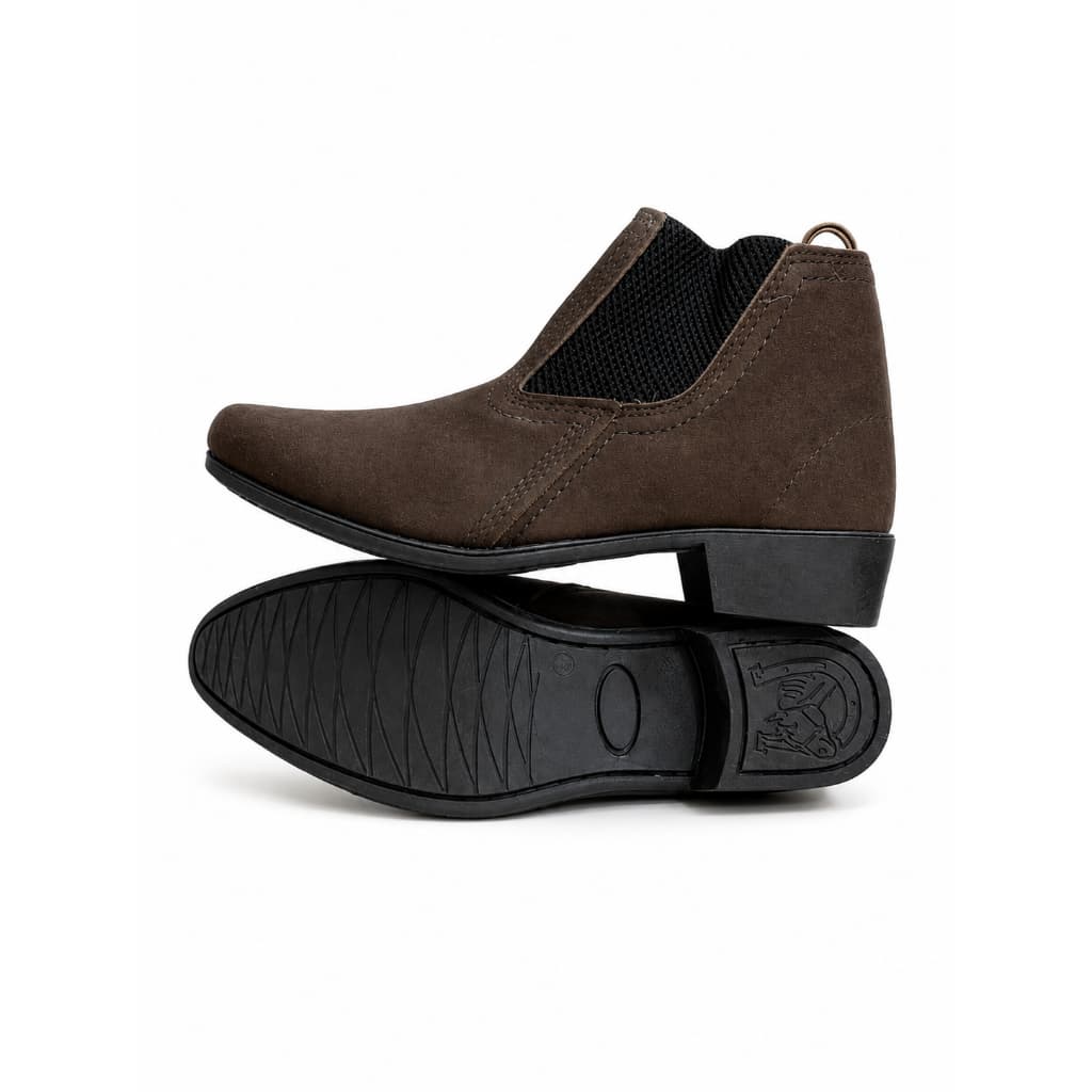 Bota Botina Vaquejada Café em Nobuck – Confortável, Casual, Social e Country