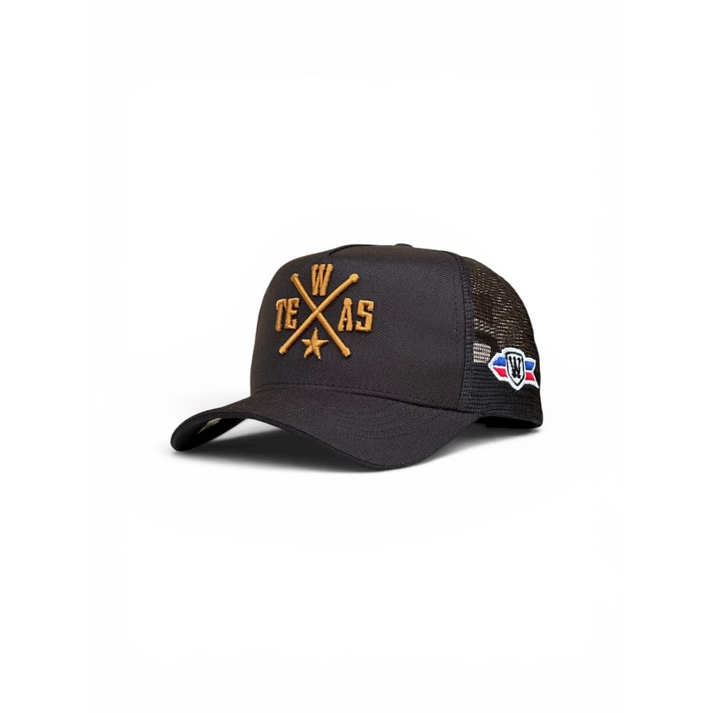 Boné texas preto country de telinha original cowboy wildegar