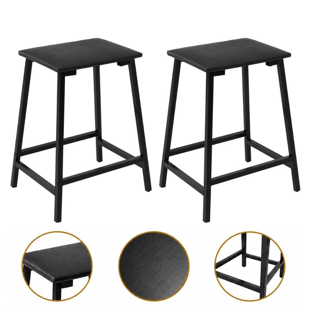 Kit 2 Banquetas Baixa Sem Encosto Área Gourmet Para Bancada
