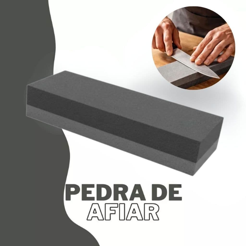 Pedra de Amolar Faca Dupla Face Afiador Profissional para Facas Tesouras Açougue Chef Churrasco e Jardinagem